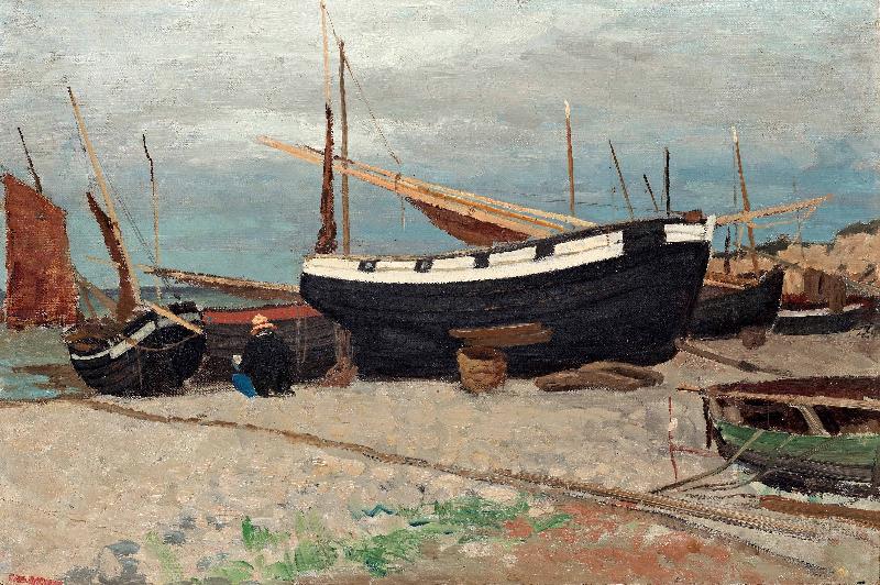 George Willison Boats on the shore china oil painting image